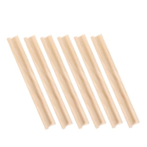 BEBEMOKO 6 Stück Holzdekorationen DIY Holz Fliesen Halter Domino Ständer Halter Dominosteine Halter Tablett Unlackiert für Handwerk Holz Domino Racks Spielbedarf Fliesenhalter Khaki von BEBEMOKO