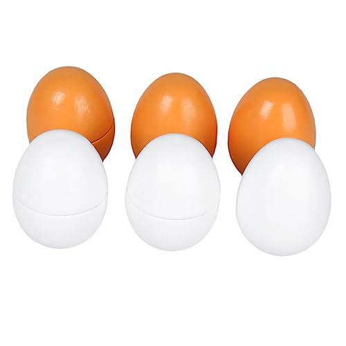 BEBEMOKO 6St Fun Chicken Shape Easter Decorating Kit Artificial Eggs Easter Eggs for Kids with Toys Toy Eggs Toy Fake Decorating Kit Fried Toy Toys for Easter Eggs Easter Crafts for Kids von BEBEMOKO