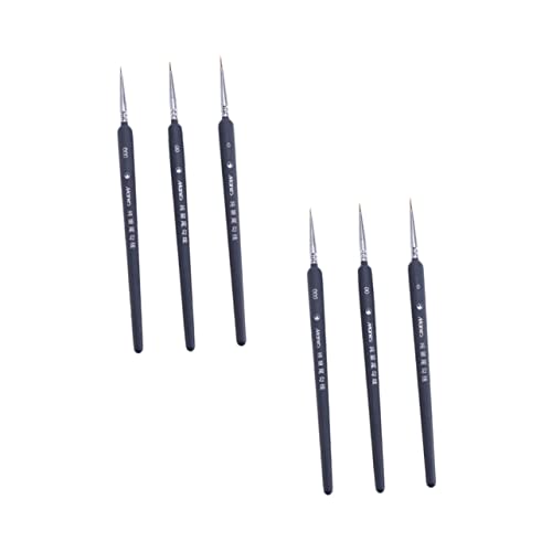 BEBEMOKO 6er Set Künstler Pinsel Für Aquarell Und Ölmalerei Präzise Detailpinsel Für Feine Linien Und Zeichnungen Ideal Für Künstler Und Hobbyisten von BEBEMOKO