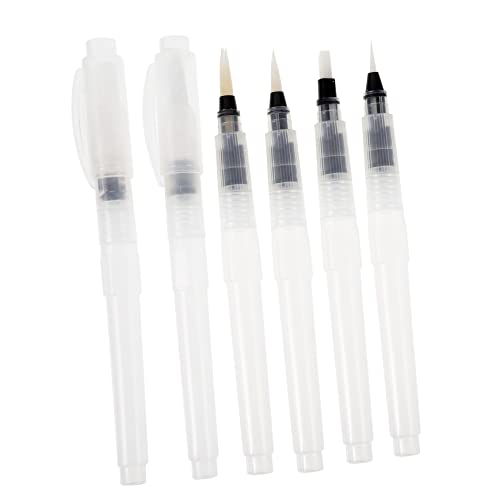 BEBEMOKO 6er Set Wasserfarben Pinsel Professionelle Wasserreservoir Pinsel Für Aquarellmalerei Ideal Für Kalligraphie Und Kreative Kunstprojekte von BEBEMOKO