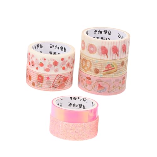 BEBEMOKO 7 Rollen Washi-tape Scrapbooking Washi Tape Dekorative Klebebänder Selber Machen Dekorative Bänder Für Sammelalben Planerband Tagebuchband Druckband Bastelband Japanisches Papier von BEBEMOKO