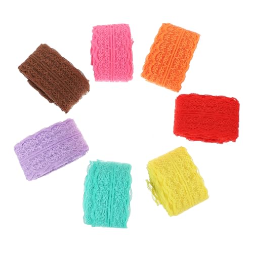 BEBEMOKO 7 Rollen dekorativer Halsausschnitt, Spitzenbordüre, breit, hohl, für DIY, Kleidung, Unterwäsche, Nähen, Scrapbooking, Geschenkverpackung, Licht BEBEMOKO 7 Rollen dekorativer Halsausschnitt, Spitzenbordüre, breit, hohl, für DIY, Kleidung, Unterwäsche, Nähen, Scrapbooking, Geschenkverpackung, Licht von BEBEMOKO