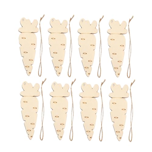 8pcs Karotte Holzspäne Gebläse Düse Lamppost Puppenhaus Zubehör Ofen Zweig Ostereier Haushalt Ostereier Kombination Ofen Dekoration Beige von BEBEMOKO