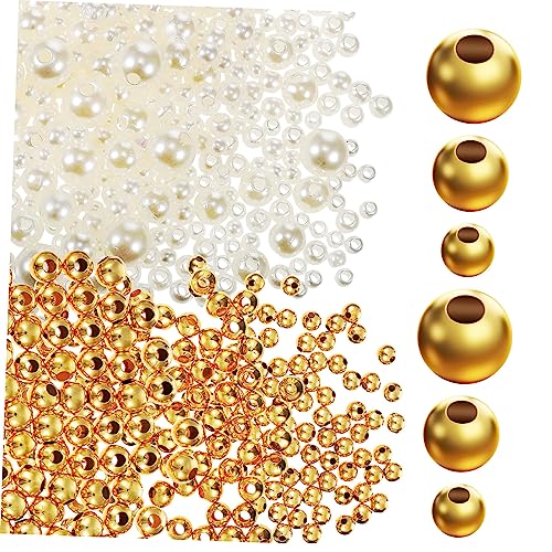 BEBEMOKO 900 Stück Strass-Schleier-Gewichte, DIY-Perlen für Schmuck, Metallperlen, Perlenkette von BEBEMOKO