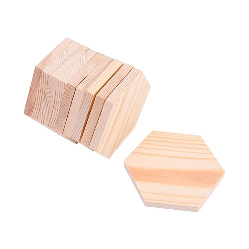 BEBEMOKO Adornos para Mesa de Circle Platzsets, quadratische Etiketten, Dekoration für Tisch, unlackierter Couchtisch, Handwerk, Holz, 10 Stück von BEBEMOKO