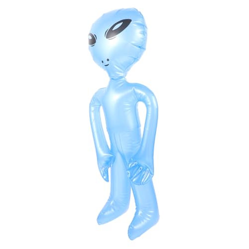 BEBEMOKO Alien-Ballon, aufblasbar, Marsian, Weihnachtsfeier, Luftballon, riesig, aufblasbar, Alien-Motiv, Partyzubehör, Alien-Kostüm, Ufo-Folienballon, blauer PVC-Ballon von BEBEMOKO