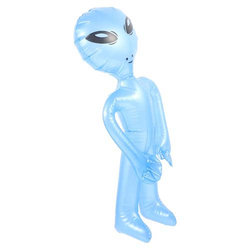 BEBEMOKO Alien-Ballon stickig aufblasbarer marsmensch Außerirdische Spielzeuge halloween dekoration halloween decoration weihnachtsdeko Partyzubehör Aufblasbare Halloween-Requisite PVC Blue von BEBEMOKO