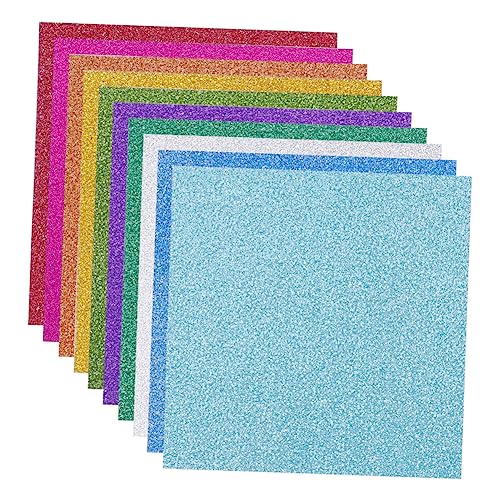 BEBEMOKO Bastel Requisiten Set Handgefertigtes Selbstklebendes Glitzerpapier Bunten Farben Ideal Für Kreative Projekte Scrapbooking Und Dekoration Von Grußkarten Und von BEBEMOKO