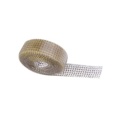 BEBEMOKO DIY Strassband 2mm Klebendes Mesh Für Dekoration Silberner Diamant Belt Für Brautkleider 1 Meter 6 Reihen Rhinestone Borte Für Handwerk Und Schmuckgestaltung von BEBEMOKO