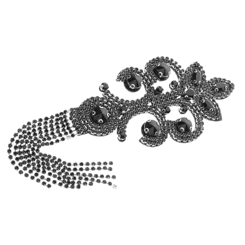 BEBEMOKO Dekorative Schulterstempel im Retro-Stil, Strass-Dekor, Bekleidungszubehör, Vintage-Quaste, Epauletten, Anzug, Kostüme, Epauletten, Quasten, Strass, Schwarz BEBEMOKO Dekorative Schulterstempel im Retro-Stil, Strass-Dekor, Bekleidungszubehör, Vintage-Quaste, Epauletten, Anzug, Kostüme, Epauletten, Quasten, Strass, Schwarz von BEBEMOKO