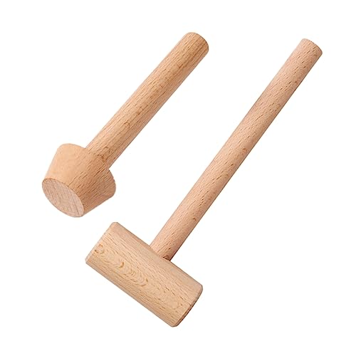 BEBEMOKO Exquisite Mini-Holzschlägel, praktische Schieber, verschiedene Farben, 2 Stück von BEBEMOKO