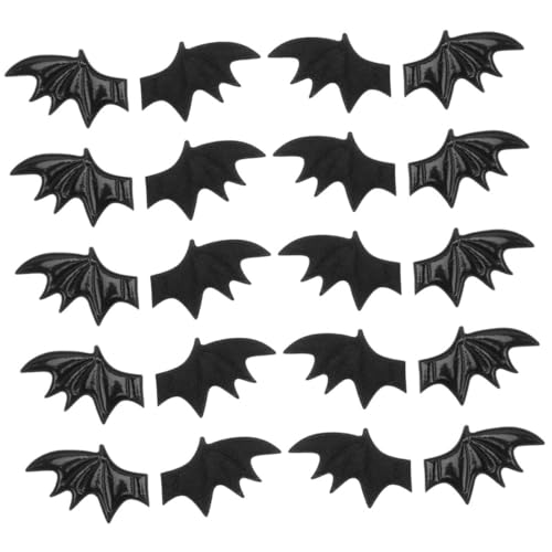 BEBEMOKO Fledermausflügel Zubehör Halloween Fledermausflügel Engelsflügel Haarspangen Halloween DIY Zubehör Halloween Kleidung Patches Kleine Halloween Fledermausflügel Fledermausflügel Handwerk von BEBEMOKO