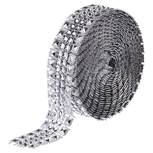 BEBEMOKO Funkelndes Strass Diamantband Selbstklebend Ideal Für DIY Kunsthandwerk Und Dekoration 1 Rolle Glitzerndes Netzband Für Hochzeit Party Event Regenbogen Deko von BEBEMOKO