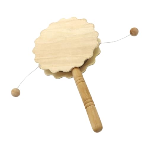 BEBEMOKO Handmalerei Spinningrassel Trommel Musikrasseln DIY Kunst Malerei Chinesische Trommelmalerei Spieltrommel Handwerk Schütteltrommel Wide Balance Drum Holz von BEBEMOKO