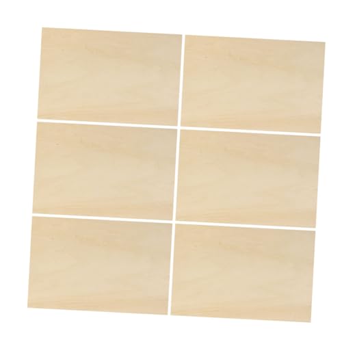 BEBEMOKO Lindensperrholz-Rohlinge zum Basteln, unlackierte Holzplatte, unlackierte Holztafel, Brandmalerei, Zubehör, dekoratives Sperrholz, Basteln, Schneidebrett, Holz, Khaki, 6 Stück BEBEMOKO Lindensperrholz-Rohlinge zum Basteln, unlackierte Holzplatte, unlackierte Holztafel, Brandmalerei, Zubehör, dekoratives Sperrholz, Basteln, Schneidebrett, Holz, Khaki, 6 Stück von BEBEMOKO