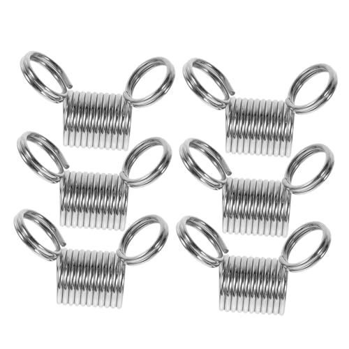 BEBEMOKO Mini-Federstopper aus Metall für Schmuckherstellung, kleine Federverschlüsse für Bastelprojekte, ideal für Armbänder und Halsketten, 6 Stück von BEBEMOKO