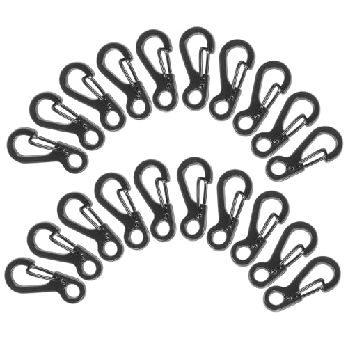 BEBEMOKO Mini-Karabiner, Schnellverschluss-Clips, klein, leicht, für Charms und Zubehör, vielseitige Form, Karabiner mit sicherem Verschlussmechanismus, 20 Stück von BEBEMOKO