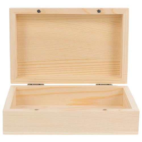 BEBEMOKO Organizer-box Aus Massivholz Mit Deckel: Unbemalte Box Für Schmuck – Aufbewahrungsbox Für Weihnachtsgeschenke – Glatte Oberfläche Für Diy-kunstprojekte BEBEMOKO Organizer-box Aus Massivholz Mit Deckel: Unbemalte Box Für Schmuck – Aufbewahrungsbox Für Weihnachtsgeschenke – Glatte Oberfläche Für Diy-kunstprojekte von BEBEMOKO
