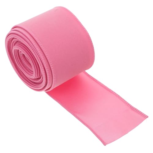 BEBEMOKO Schleifenband Weihnachtsbänder Blumen Girlande für Dekoration Weihnachtsschleifen Dekor Bänder für Haar DIY Handwerk Bänder Geschenkband Scrapbooking Band Kranz Schleife Rosa Polyester von BEBEMOKO