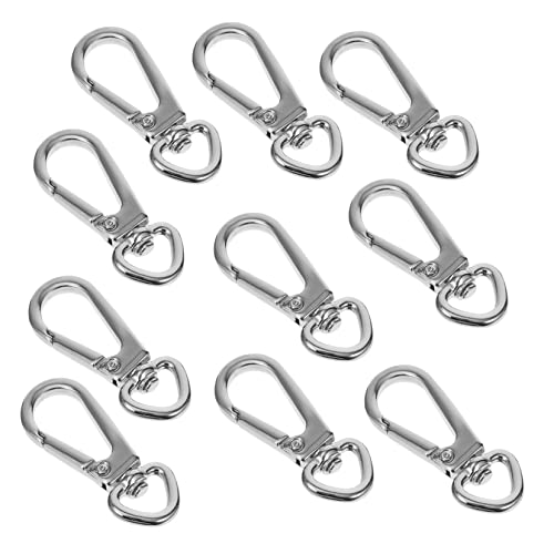 BEBEMOKO Schlüsselanhänger, Ringe, Karabiner, Tasche, Schlüsselanhänger, Clip, Tasche, Schlüsselanhänger, Haken, bunte Schlüsselanhänger-Clips, Handtaschenkette, Kette für Tasche, 10 Stück von BEBEMOKO