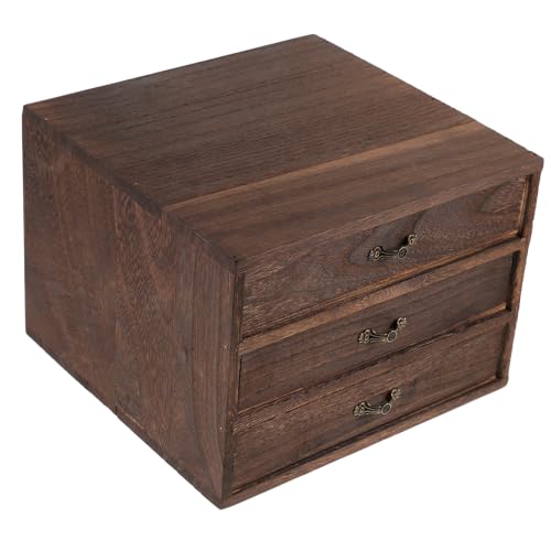 BEBEMOKO Schubladen-Organizer aus Holz schreibtisch schubladenbox schreibtischschublade schmuckkasten Aufbewahrungskorb multi USB Desktop-Organizer mit Schubladen Schublade aus Holz hölzern von BEBEMOKO