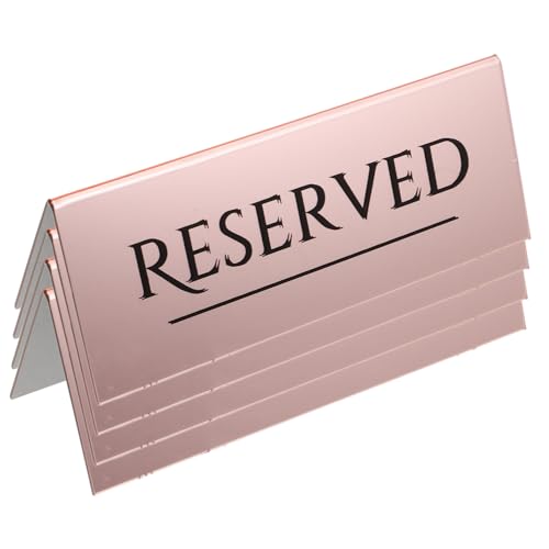 BEBEMOKO Tischschilder mit Aufschrift "Reserved", Acryl, Tischzelte für Gäste bei Hochzeiten, Veranstaltungen und Restaurants, elegante Familien-Tischschilder für Reservierungen, 4 Stück von BEBEMOKO