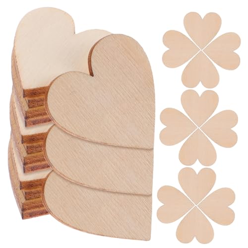 BEBEMOKO Unbehandelte Holzherzen Für DIY Dekorationen Bastelmaterial Für Hochzeiten Geschenkanhänger Und Kreative Projekte 20mm 3 Packungen von BEBEMOKO