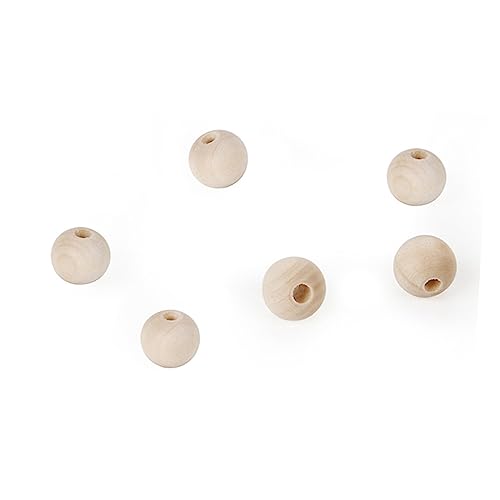 BEBEMOKO Unbehandelte Naturholz Runde Perlen Holzperlen Für DIY Schmuck Basteln 6mm Perfekte Abstandsperlen Für Makramee Und Kreative Projekte von BEBEMOKO