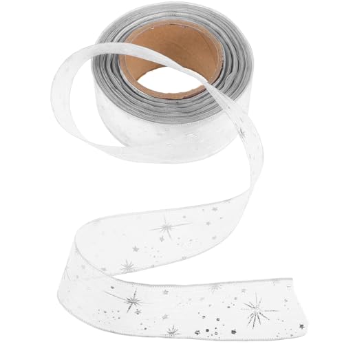 BEBEMOKO Verpackungsband Aus Sterngarn Dekorative Bänder Glitzerband Tüllband Chiffonband Mit Draht Bänder Für Geburtstagspartys Buntes Band Hochzeitsauto Band Set Halloween von BEBEMOKO