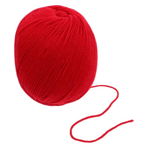 BEBEMOKO Wollfaden Wolle Roving Strickdecke Fleecedecke Flauschige Decke Strickgarn Dickes Garn Schwarze Decke Weiße Decke Decken Neutrales Rot Baumwollgarn Sperriges Garn von BEBEMOKO