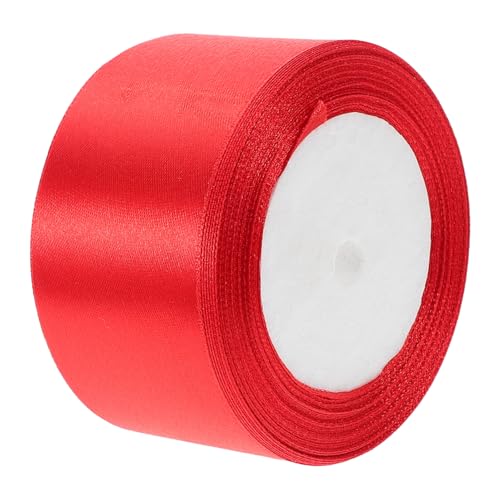 BEBEMOKO rotes Band geschenkverpackung geschenkband Festtagsdekoration rot Partybänder Feierliche Dekoration Bandrosen dünnes Samtband Haarband rotes und weißes Band breites Band Polyester von BEBEMOKO