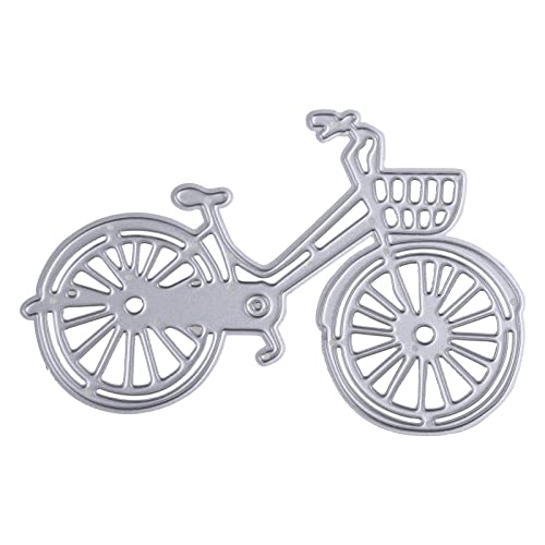 Niedliche Fahrrad-Stanzschablone, Karbonstahl, Stanzformen, Scrapbooking, Prägung, hohl, handgefertigt, DIY, für Dekoration, Karten, Papier, Bastelalbum, Vorlage, DIY-Karten-Set von BEBIKR