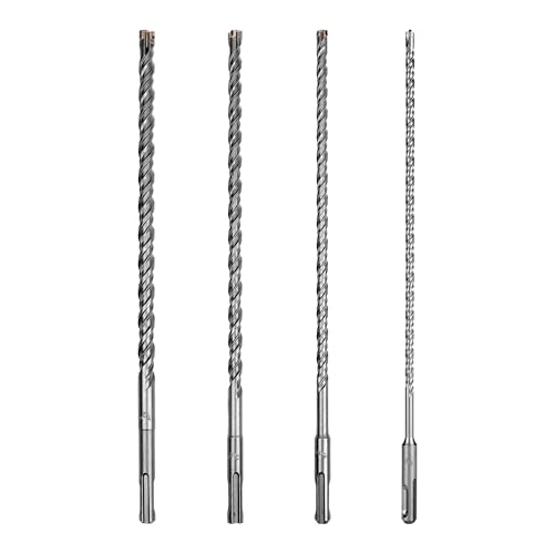 Becollo SDS-Plus Bohrer-Set, Hartmetallspitze, 4-teilig, für Ziegel, Stein und Beton, 4-teilig von BECOLLO