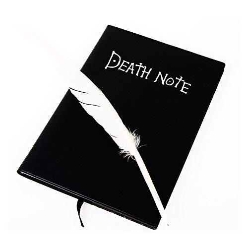 BEE&FLOWER Death Note Buch Cosplay Notizbuch mit Regeln Anime Theme Death Note Death Notizbuch Skizzenbuch Cartoon Notizbuch Mit Federstift Geschenk von BEE&FLOWER