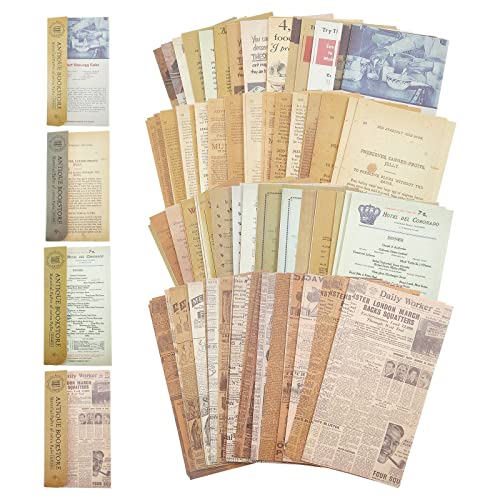 BEEFLYING 240 Stück Vintage Scrapbooking Papier Ästhetisch Dekorative Schreibwaren Retro Papier Journaling Supplies Kit für Album Umschläge Karten Schreiben Kunsthandwerk von BEEFLYING