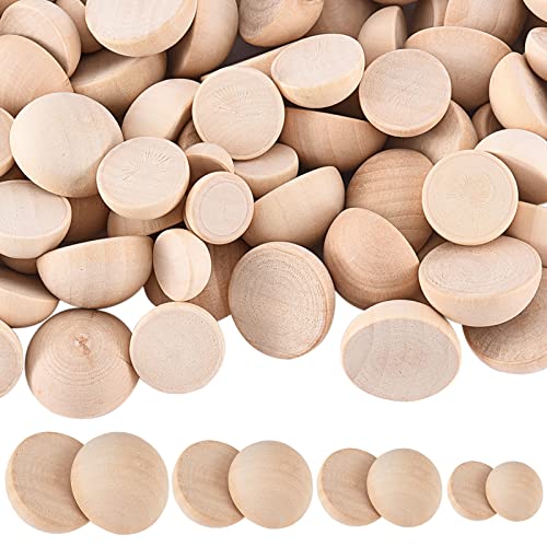 BEEFLYING 400Pcs Naturholz Cabochons Flache Rückseite Halbrunde Undyed Dome Fliese Für DIY Ohrring Halskette Ring Schmuckherstellung von BEEFLYING