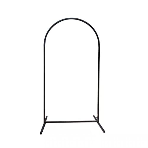 BEEGMA Metall Hochzeitsbogen,Traubogen Hochzeit 50x120cm 65x150cm 80x180cm 100x200cm 120x220cm Ballon Gewölbter Bogenrahmen Hintergrundständer (Color : Black, Size : 80x180cm/2.6x5.9ft) von BEEGMA