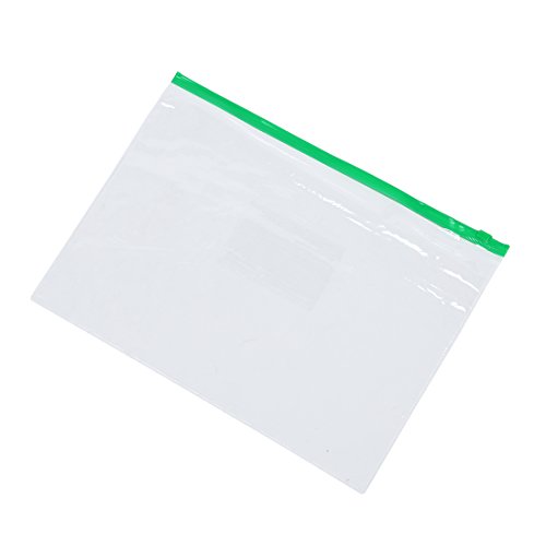 BEEOFICEPENG Office Green Clear Size A4 Paper Slider Zip Folders PVC Files Bags 20PCS von BEEOFICEPENG