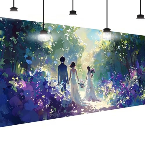 Anlage Diamond Painting Groß XXL 30x60 cm, DlY Anlage Diamant Painting Bilder Kinder, Full Drill Daiments Malerei Erwachsene, 5D Diamond Art Mosaic Bastelset Kunst Malerei Stickerei Dekor Familie 1-MI von BEIJUYHU