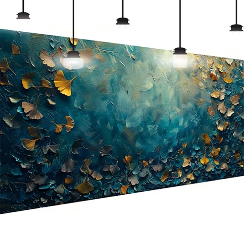 Blatt Diamond Painting Groß XXL 70x140 cm, DlY Blatt Diamant Painting Bilder Kinder, Full drill Daiments Malerei Erwachsene, 5D Diamond Art Mosaic Bastelset Kunst Malerei Stickerei Set Wand Dekor P-6R von BEIJUYHU