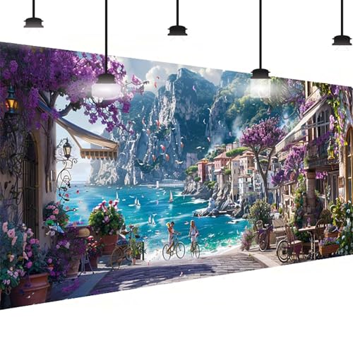 Blume Diamond Painting Groß XXL 40 X 80cm, DlY Blume Diamant Painting Bilder Kinder, Full drill Daiments Malerei Erwachsene, 5D Diamond Art Mosaic Bastelset Kunst Malerei Stickerei Set Wand Dekor 6-5L von BEIJUYHU