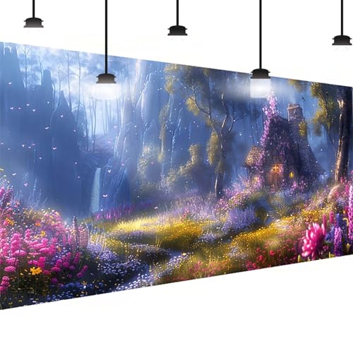 Blume Diamond Painting Groß XXL 70x140 cm, DlY Blume Diamant Painting Bilder Kinder, Full drill Daiments Malerei Erwachsene, 5D Diamond Art Mosaic Bastelset Kunst Malerei Stickerei Set Wand Dekor 8-24 von BEIJUYHU