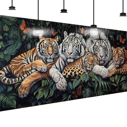 Diamond Painting Anlage Diamant Painting Bilder Erwachsene Groß DlY Diamant Art Kinder Full Drill Diamond Malerei Tiger 5D Diamant Kunst Malerei Stickerei Mosaic Bastelset Decor 100 X 200cm Q-9V von BEIJUYHU