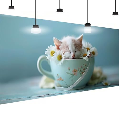 Diamond Painting Blume Diamant Painting Bilder Erwachsene Groß DlY Diamant Art Kinder, Full Drill Diamond Malerei Katze 5D Diamant Kunst Malerei Stickerei Mosaic Bastelset Decor 60 X 120cm 6-44 von BEIJUYHU