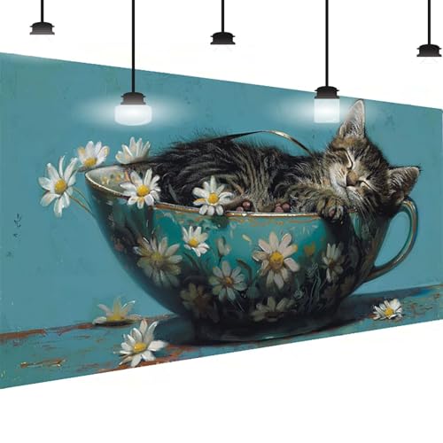 Diamond Painting Blume Diamant Painting Bilder Erwachsene Groß DlY Diamant Art Kinder Full Drill Diamond Malerei Katze 5D Diamant Kunst Malerei Stickerei Set Mosaic Bastelset Wand Decor 40 X 80cm 4-U4 von BEIJUYHU