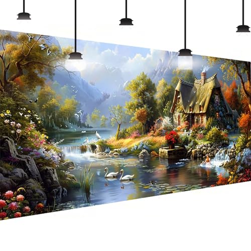 Diamond Painting Landschaft Diamant Painting Bilder Erwachsene Groß DlY Diamant Art Kinder Full Drill Diamond Malerei Blume 5D Edelstein Kunst Malerei Stickerei Mosaic Bastelset Decor 40 X 80cm Q-D9 von BEIJUYHU