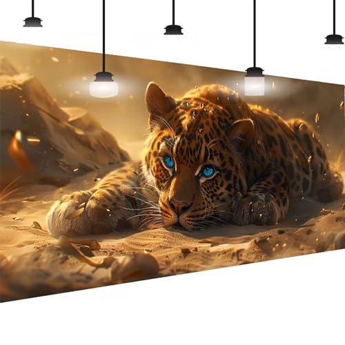 Diamond Painting Leopard Diamant Painting Bilder Erwachsene Groß DlY Diamant Art Kinder, Full Drill Diamond Malerei Tier 5D Edelstein Kunst Malerei Stickerei Mosaic Bastelset Decor 50x100 cm T-LY von BEIJUYHU