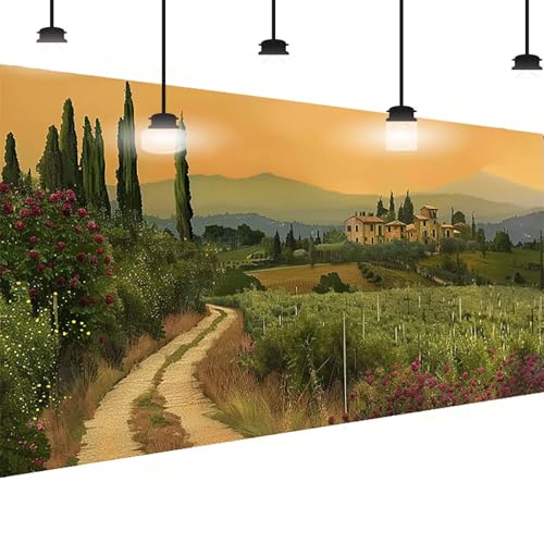 Landschaft Diamond Painting Groß XXL 40 X 80cm, DlY Landschaft Diamant Painting Bilder Kinder, Full drill Daiments Malerei Erwachsene, 5D Diamond Art Mosaic Bastelset Kunst Stickerei Dekor 3-6Q von BEIJUYHU