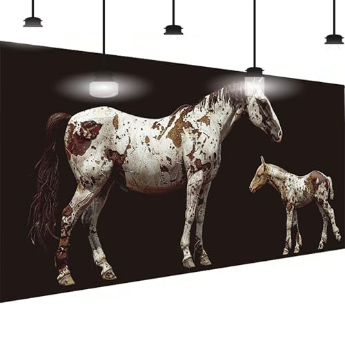 Pferd Diamond Painting Groß XXL 40 X 80cm, DlY Pferd Diamant Painting Bilder Kinder, Full drill Daiments Malerei Erwachsene, 5D Diamond Art Mosaic Bastelset Kunst Malerei Stickerei Set Wand Dekor N-QH von BEIJUYHU