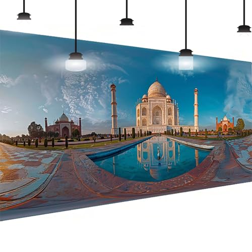 Taj Mahal Diamond Painting Groß XXL 80 X 160cm, DlY Taj Mahal Diamant Painting Bilder Kinder, Full drill Daiments Malerei Erwachsene, 5D Diamond Art Mosaic Bastelset Kunst Malerei Stickerei Dekor X-62 von BEIJUYHU